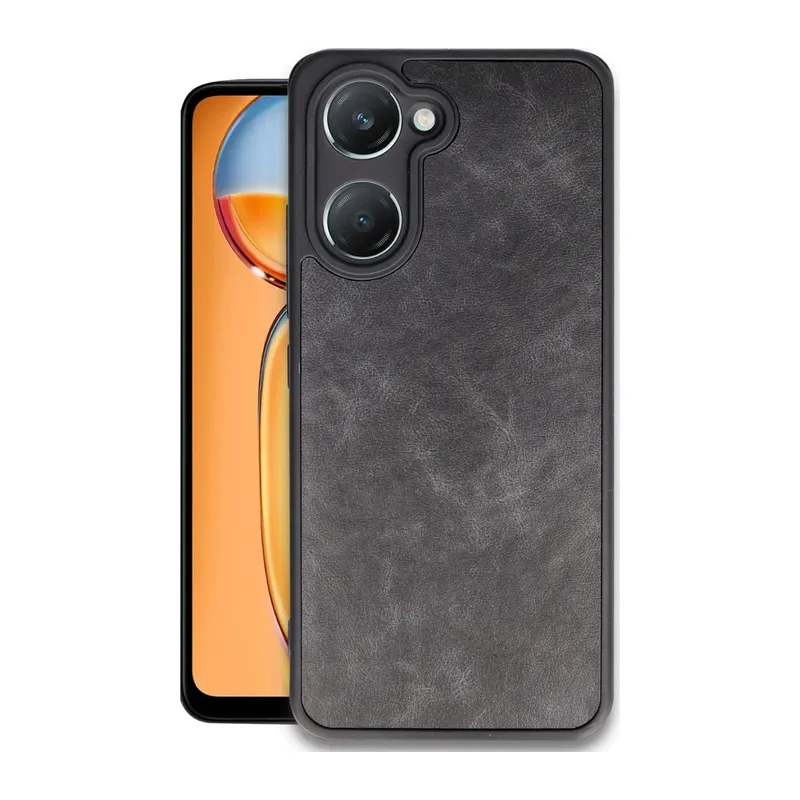 Vivo Y18 Kılıf Aras Deri Kapak - Siyah