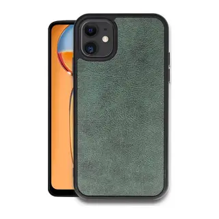 Apple iPhone 11 Kılıf Aras Deri Kapak - Koyu Yeşil