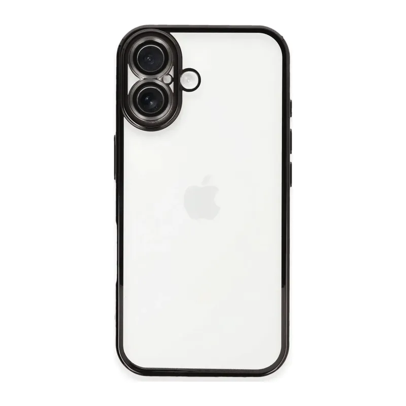 Apple iPhone 16 Kılıf Razer Lensli Silikon - Siyah