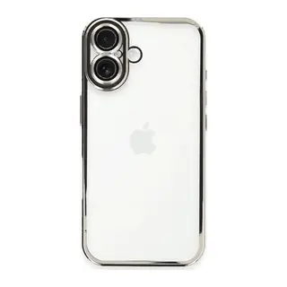 Apple iPhone 16 Kılıf Razer Lensli Silikon - Gümüş