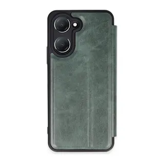 Vivo Y18 Kılıf Flip Cover - Koyu Yeşil