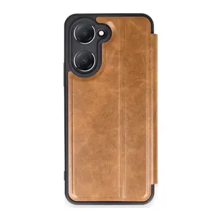 Vivo Y18 Kılıf Flip Cover - Taba