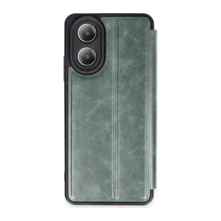 Oppo A38 Kılıf Flip Cover - Koyu Yeşil