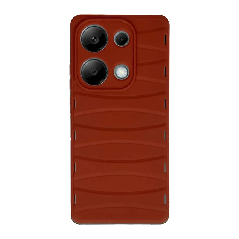 Xiaomi Redmi Note 13 Pro 4G Kılıf Bibercas Silikon Kapak - Kırmızı