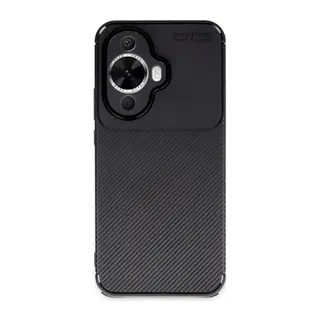 Huawei Nova 12S Kılıf Auto Focus Karbon Kapak - Siyah