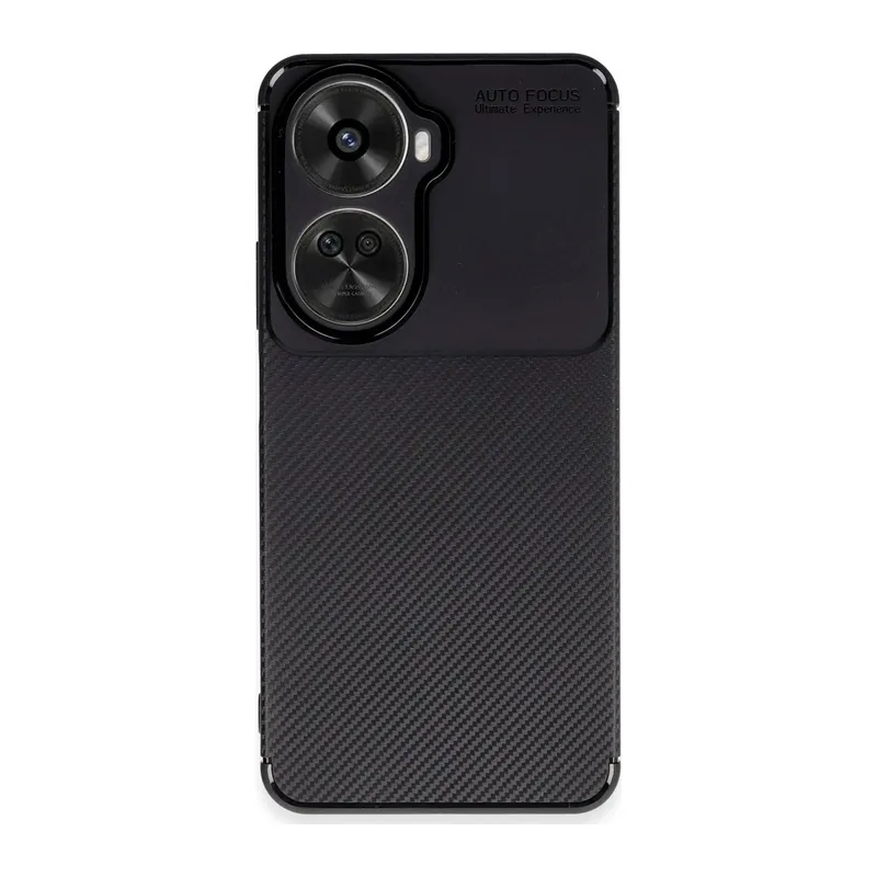 Huawei Nova 12 SE Kılıf Auto Focus Karbon Kapak - Siyah