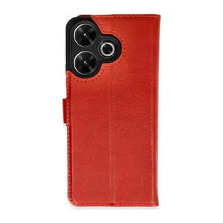 Xiaomi Redmi 13 4G Kılıf Trend S Plus Kapaklı Kılıf - Kırmızı