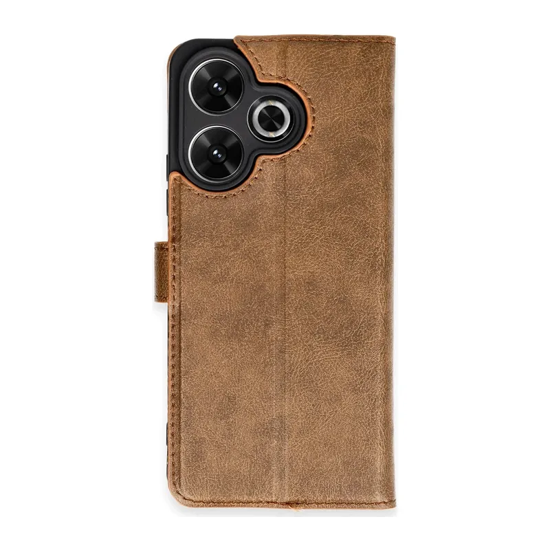 Xiaomi Redmi 13 4G Kılıf Trend S Plus Kapaklı Kılıf - Taba