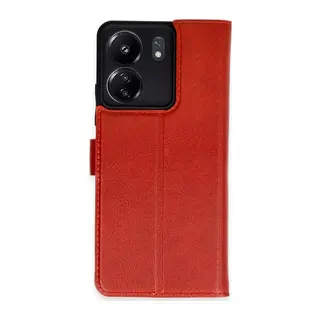 Xiaomi Redmi 13C Kılıf Trend S Plus Kapaklı Kılıf - Kırmızı