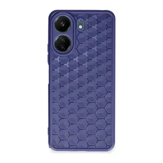 Xiaomi Redmi 13C Kılıf Petek Silikon Kapak - Lacivert