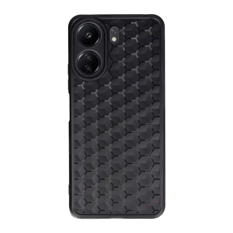 Xiaomi Redmi 13C Kılıf Petek Silikon Kapak - Siyah