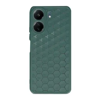 Xiaomi Redmi 13C Kılıf Petek Silikon Kapak - Koyu Yeşil