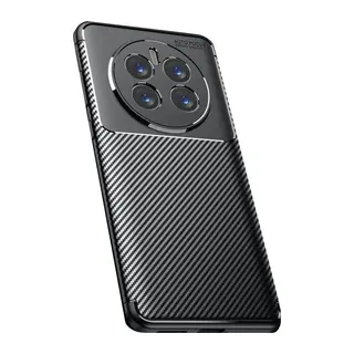 Realme 12 Pro Plus Kılıf Auto Focus Karbon Kapak - Siyah
