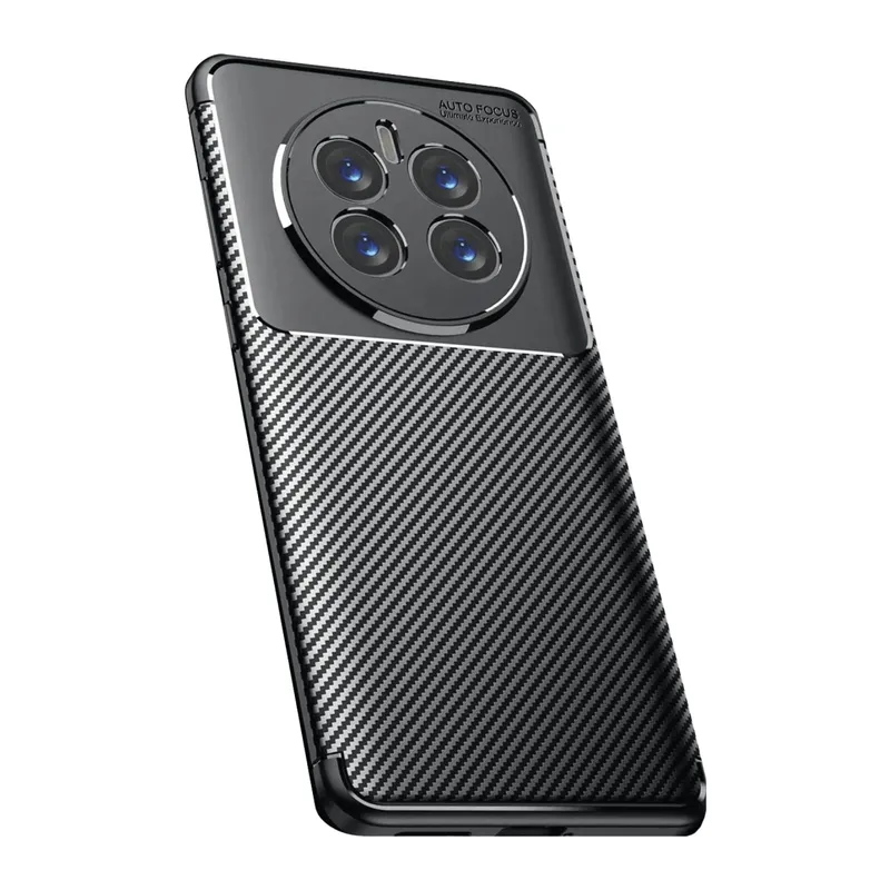 Realme 12 Pro Plus Kılıf Auto Focus Karbon Kapak - Siyah