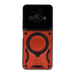 Xiaomi Poco C61 Kılıf Joy Lens Standlı Kapak - Kırmızı