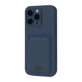 Apple iPhone 16 Pro Max Kılıf Kelvin Kartvizitli Silikon - Lacivert