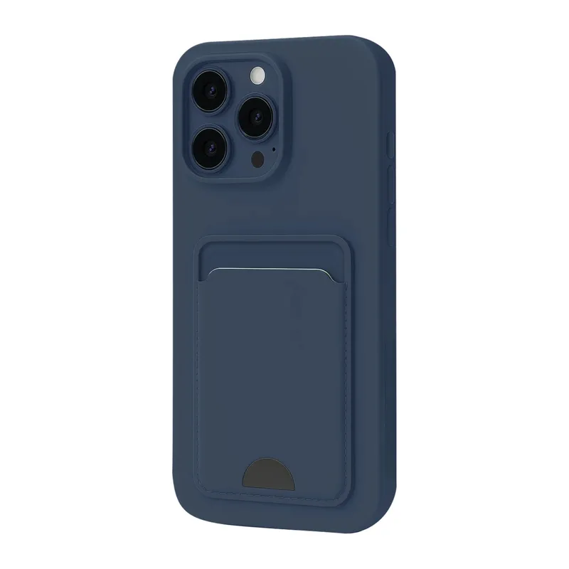 Apple iPhone 16 Pro Max Kılıf Kelvin Kartvizitli Silikon - Lacivert
