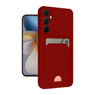 Samsung Galaxy S24 FE Kılıf Kelvin Kartvizitli Silikon - Kırmızı