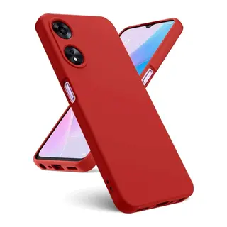 Oppo A38 Kılıf First Silikon - Kırmızı