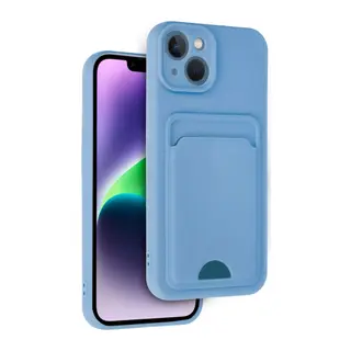 Apple iPhone 14 Kılıf Kelvin Kartvizitli Silikon - Mavi