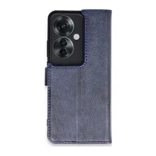 Oppo Reno 11F Kılıf Trend S Plus Kapaklı Kılıf - Lacivert