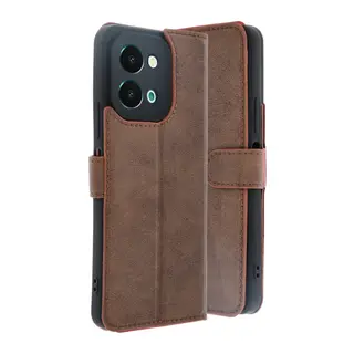 Vivo Y28 Kılıf Trend S Plus Kapaklı Kılıf - Taba