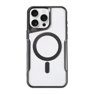 Apple iPhone 15 Pro Kılıf Boyi Magsafe Silikon Kapak - Siyah