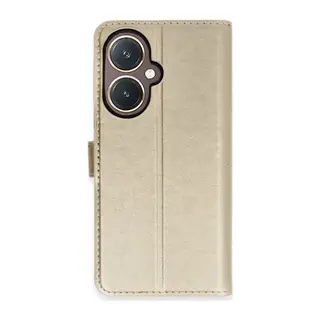 Vivo Y27 Kılıf Trend S Plus Kapaklı Kılıf - Gold