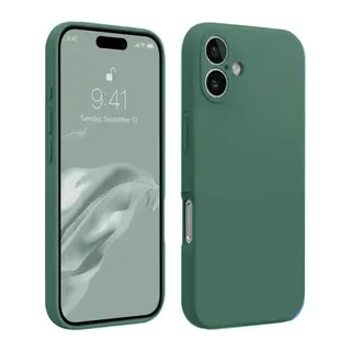 Apple iPhone 16 Kılıf First Silikon - Koyu Yeşil