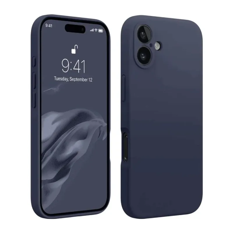 Apple iPhone 16 Kılıf First Silikon - Lacivert