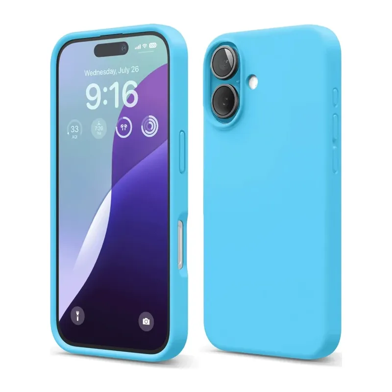 Apple iPhone 16 Kılıf Nano içi Kadife Silikon - Mavi