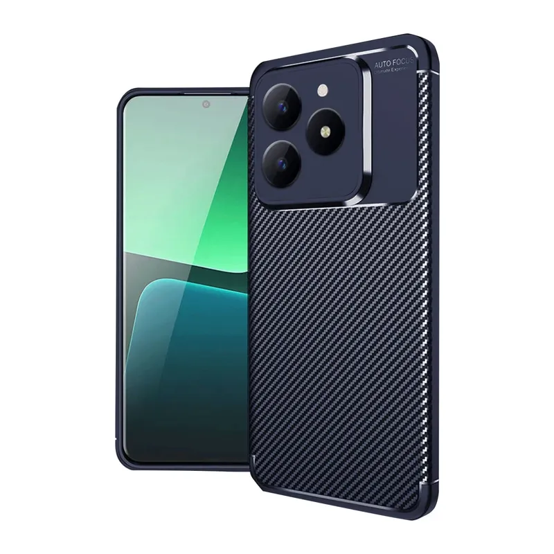 Realme C61 Kılıf Auto Focus Karbon Kapak - Lacivert