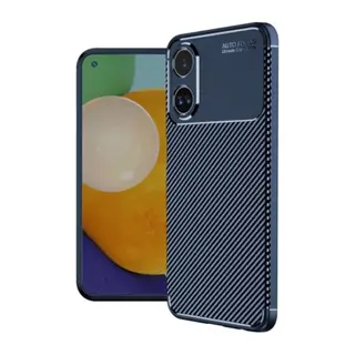 Oppo A60 Kılıf Auto Focus Karbon Kapak - Lacivert