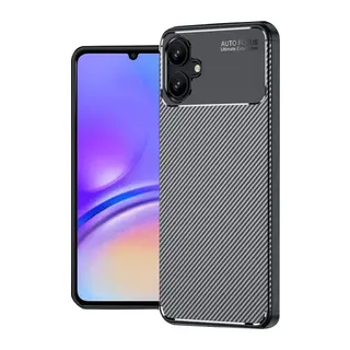 Samsung Galaxy A06 Kılıf Auto Focus Karbon Kapak - Siyah