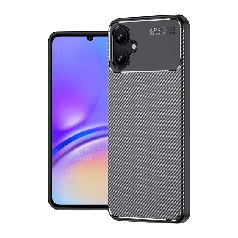 Samsung Galaxy A06 Kılıf Auto Focus Karbon Kapak - Siyah
