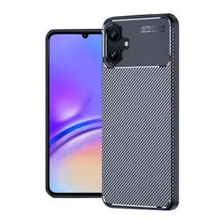 Samsung Galaxy A06 Kılıf Auto Focus Karbon Kapak - Lacivert