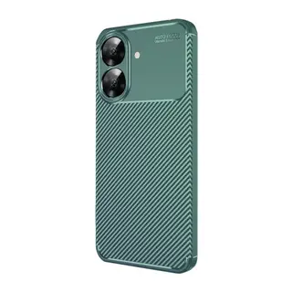 Realme Note 60 Kılıf Auto Focus Karbon Kapak - Koyu Yeşil