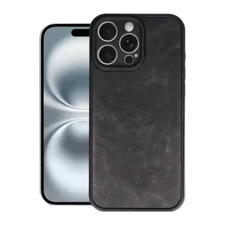 Apple iPhone 16 Pro Max Kılıf Aras Deri Kapak - Siyah