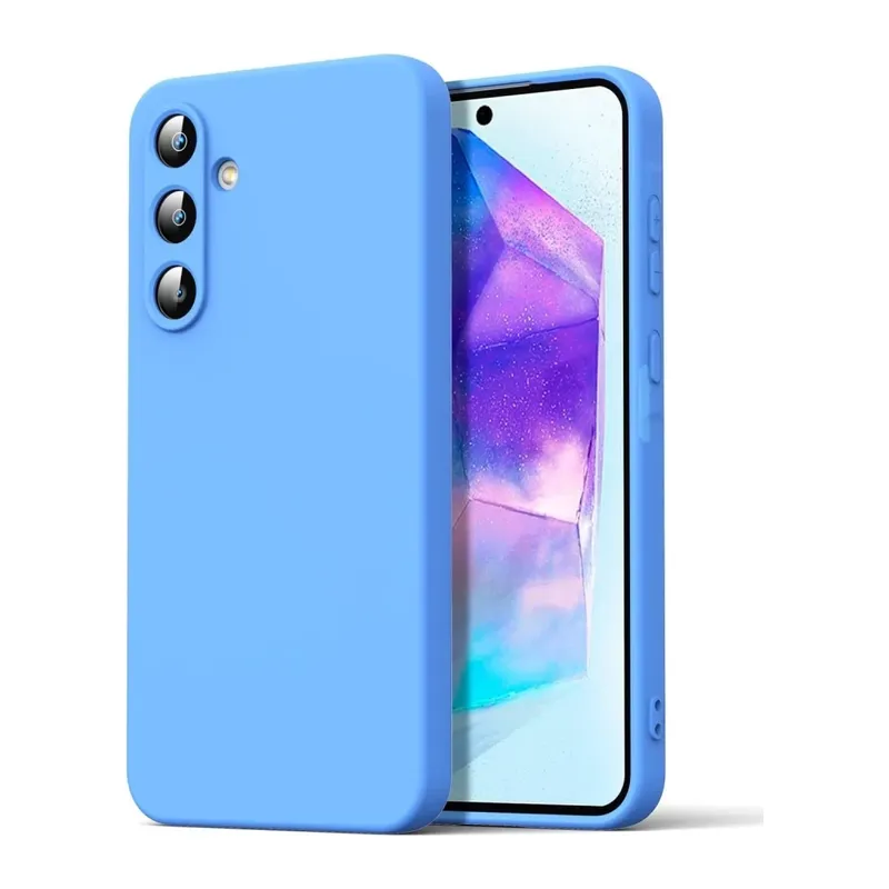 Samsung Galaxy A16 5G Kılıf Nano içi Kadife Silikon - Mavi