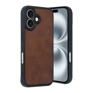 Apple iPhone 16 Kılıf Aras Deri Kapak - Taba