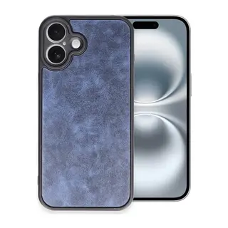 Apple iPhone 16 Plus Kılıf Aras Deri Kapak - Lacivert