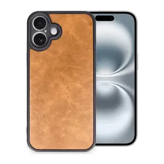 Apple iPhone 16 Plus Kılıf Aras Deri Kapak - Taba