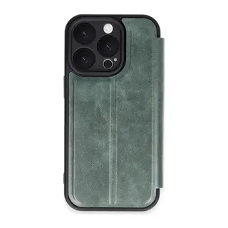 Apple iPhone 16 Pro Kılıf Flip Cover - Koyu Yeşil
