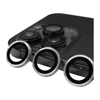 Apple iPhone 15 Pro Max Raze Metal Kamera Lens - Gümüş