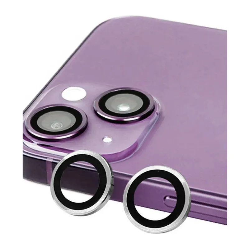 Apple iPhone 14 Plus Raze Metal Kamera Lens - Gümüş