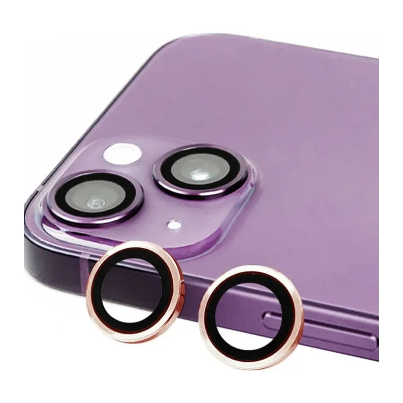 Apple iPhone 15 Raze Metal Kamera Lens - Pembe