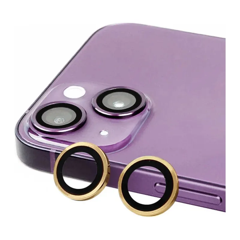 Apple iPhone 15 Plus Raze Metal Kamera Lens - Sarı