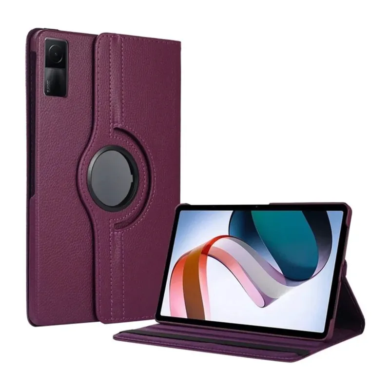 Xiaomi Redmi Pad SE 4G Kılıf 360 Tablet Deri Kılıf - Mürdüm