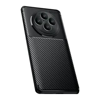 Oppo Reno 11 FS Kılıf Auto Focus Karbon Kapak - Siyah