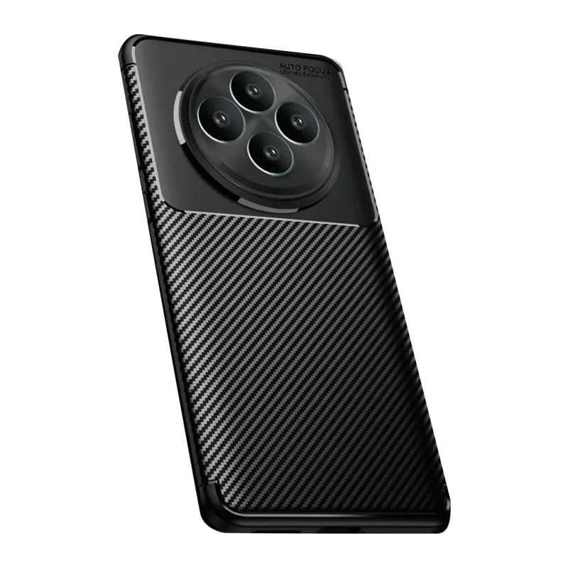 Oppo Reno 11 FS Kılıf Auto Focus Karbon Kapak - Siyah